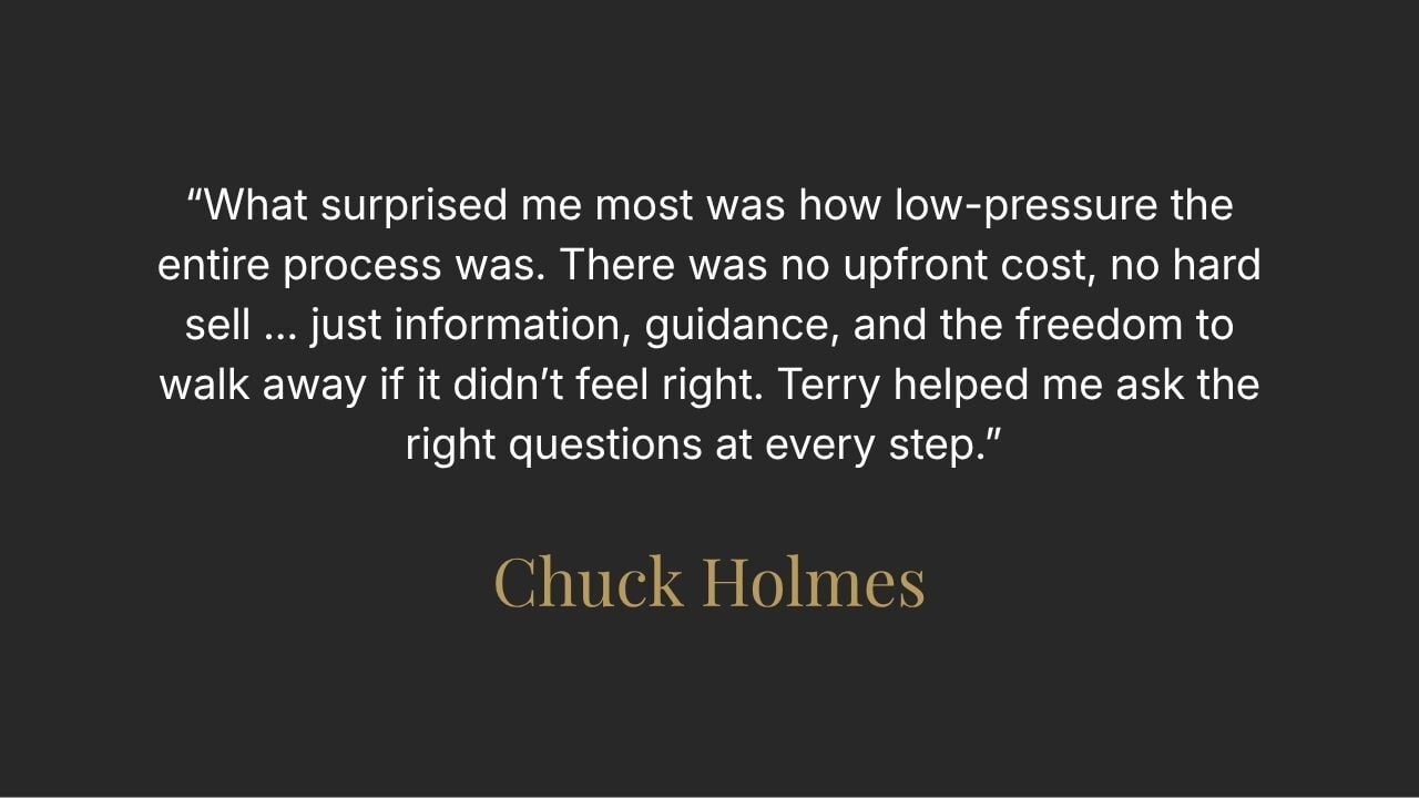 CHuck Holmes Testimonial